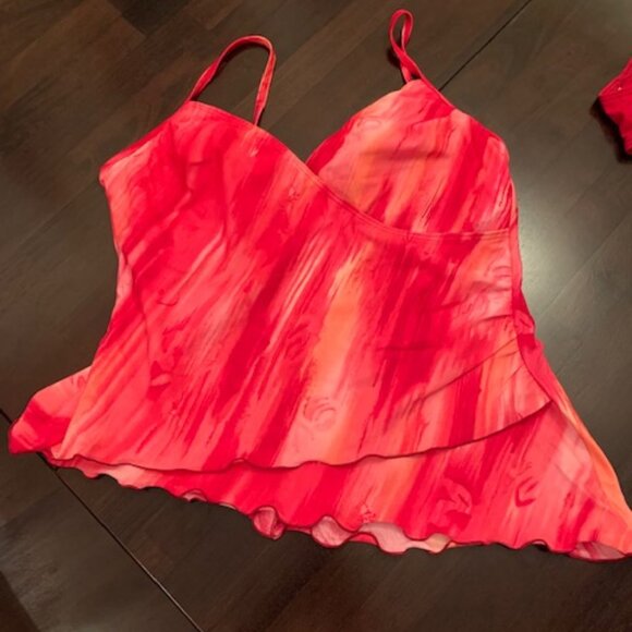 *HP* VERY PRETTY VINTAGE PINK TWO PIECE SWIMSUIT - Picture 2 of 5